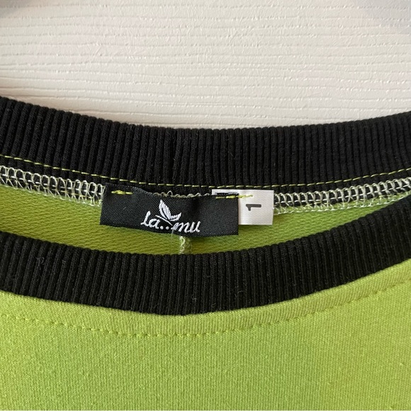 Green tunic dress by La Mu in cotton with cute details in size M - Picture 5 of 8